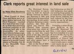 Clerk Reports Great Interest in Land Sale