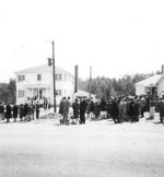 Official opening of OLS church on June 18, 1950, viewed from across highway