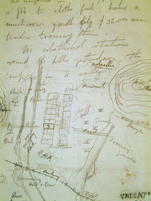 Map of Camp in pencil