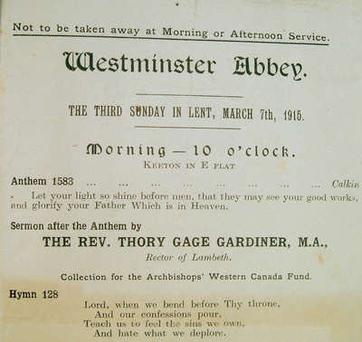 Pamphlet - Westminster Abbey