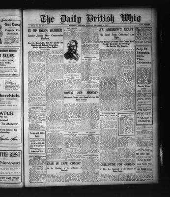 Daily British Whig (1850), 3 Dec 1907