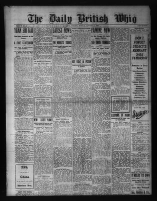 Daily British Whig (1850), 4 Jan 1909