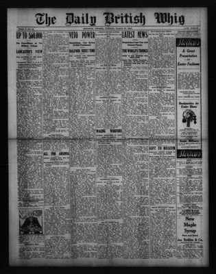 Daily British Whig (1850), 22 Mar 1910