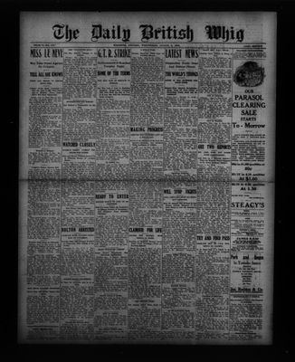 Daily British Whig (1850), 3 Aug 1910