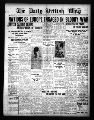 Daily British Whig (1850), 3 Aug 1914