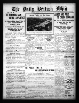 Daily British Whig (1850), 20 Aug 1914