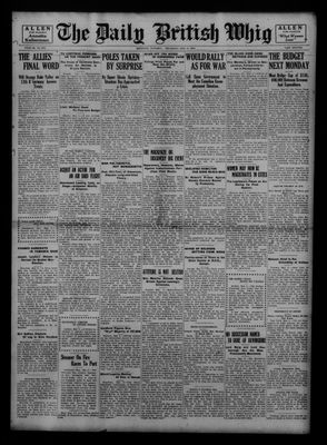 Daily British Whig (1850), 5 May 1921