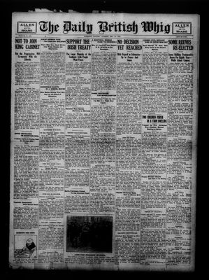 Daily British Whig (1850), 27 Dec 1921