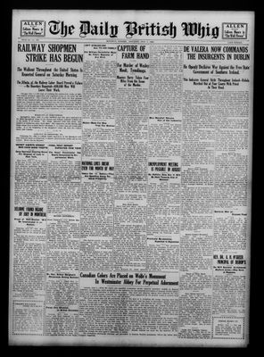 Daily British Whig (1850), 1 Jul 1922