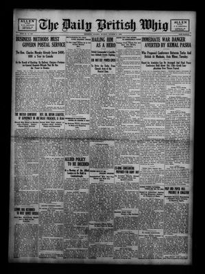 Daily British Whig (1850), 2 Oct 1922