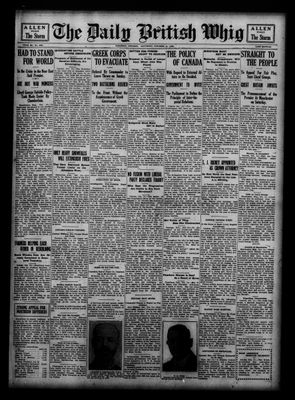 Daily British Whig (1850), 14 Oct 1922