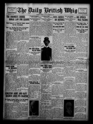 Daily British Whig (1850), 23 Oct 1922