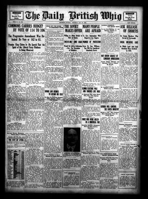 Daily British Whig (1850), 24 May 1923