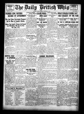 Daily British Whig (1850), 22 Sep 1923