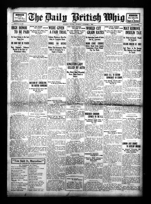 Daily British Whig (1850), 1 Nov 1923