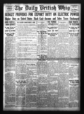 Daily British Whig (1850), 25 Mar 1925