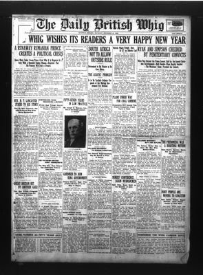 Daily British Whig (1850), 31 Dec 1925