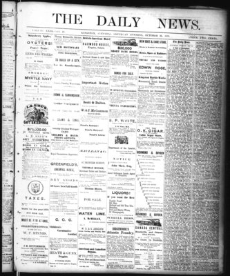 Kingston News (1868), 25 Oct 1873