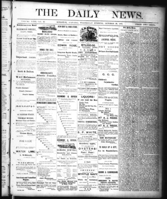 Kingston News (1868), 29 Oct 1873