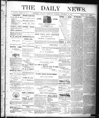 Kingston News (1868), 27 Nov 1873