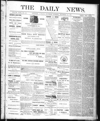 Kingston News (1868), 29 Nov 1873