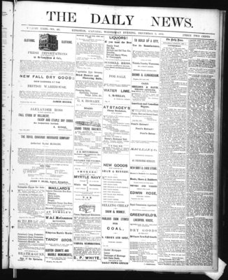 Kingston News (1868), 3 Dec 1873