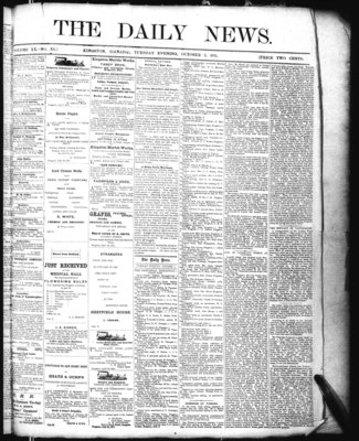 Kingston News (1868), 3 Oct 1871