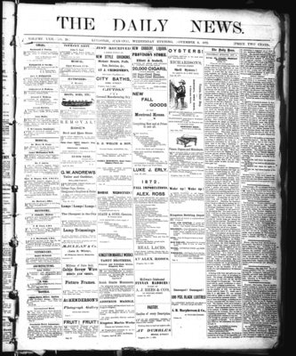 Kingston News (1868), 6 Nov 1872