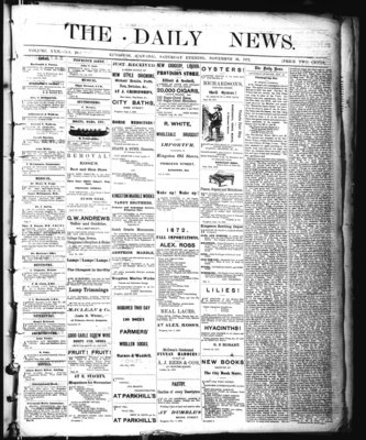 Kingston News (1868), 16 Nov 1872