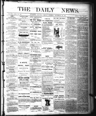 Kingston News (1868), 29 Nov 1872