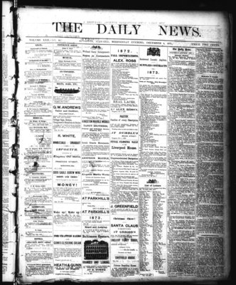 Kingston News (1868), 4 Dec 1872