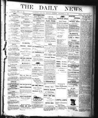 Kingston News (1868), 9 Dec 1872