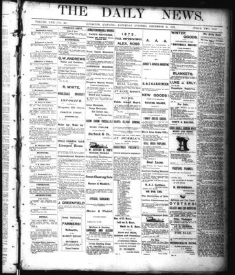 Kingston News (1868), 21 Dec 1872