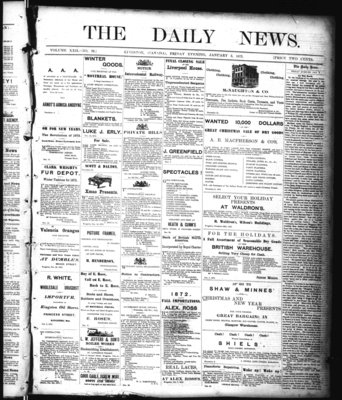 Kingston News (1868), 3 Jan 1873