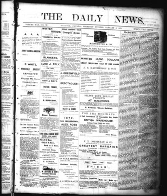 Kingston News (1868), 9 Jan 1873