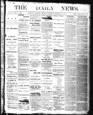 Kingston News (1868), 20 Feb 1873