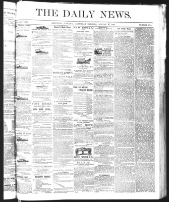 Kingston News (1868), 22 Aug 1868