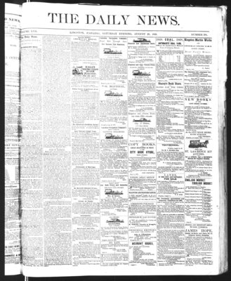 Kingston News (1868), 29 Aug 1868