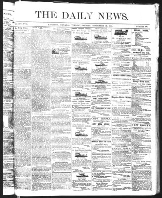 Kingston News (1868), 22 Sep 1868