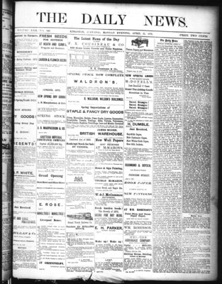 Kingston News (1868), 21 Apr 1873