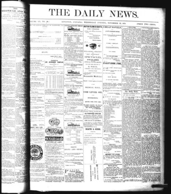 Kingston News (1868), 23 Nov 1870