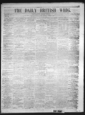 Daily British Whig (1850), 1 Mar 1852