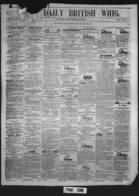 Daily British Whig (1850), 22 Jun 1852