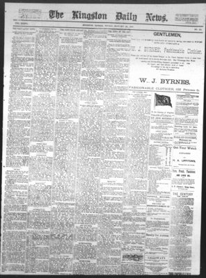 Kingston News (1868), 28 Jan 1887