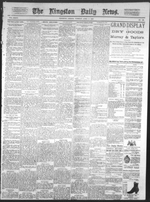 Kingston News (1868), 5 Apr 1887