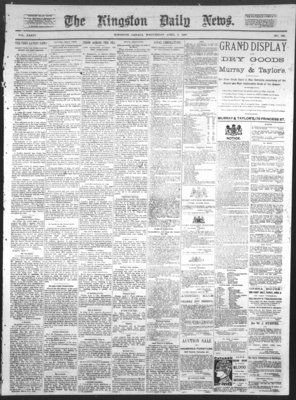 Kingston News (1868), 6 Apr 1887