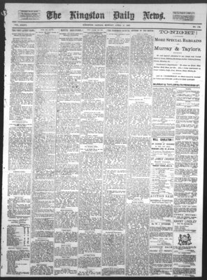 Kingston News (1868), 11 Apr 1887