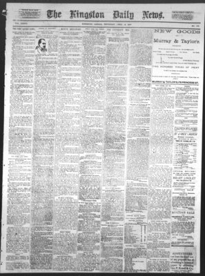 Kingston News (1868), 14 Apr 1887