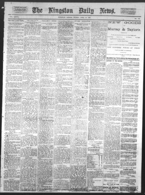 Kingston News (1868), 15 Apr 1887