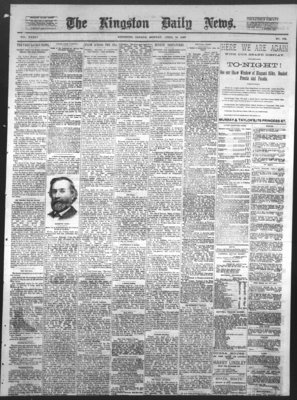 Kingston News (1868), 18 Apr 1887